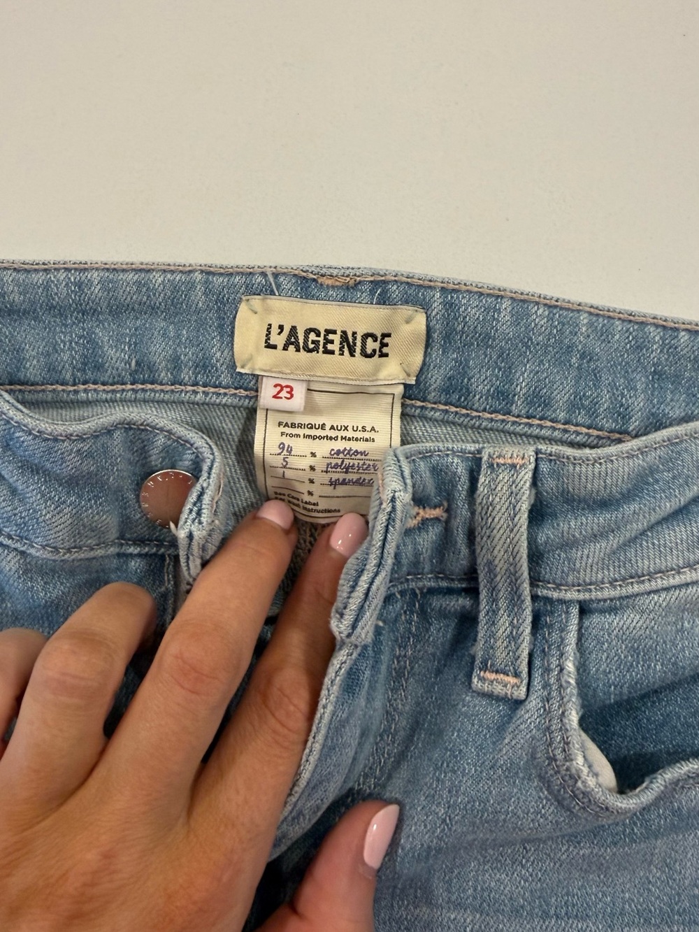 L'AGENCE High-Rise Women's Jeans in Light Blue Wash